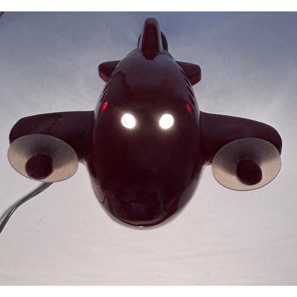 Vintage Dayton Hudson Airplane Kids Desk Lamp Red Aviation Gooseneck Deco Works - Picture 6 of 13
